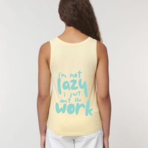 Танк топ I'm not lazy yellow